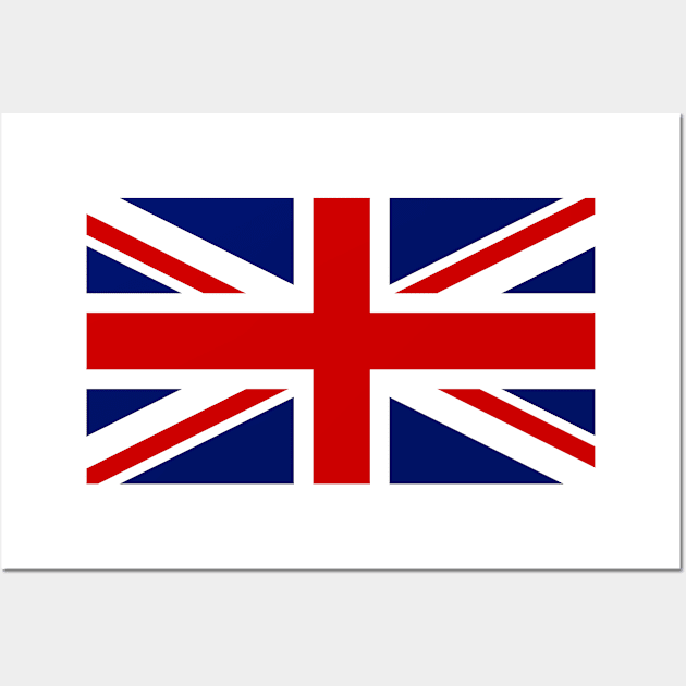 Red White and Blue Cross Flag of United Kingdom Wall Art by pdpress